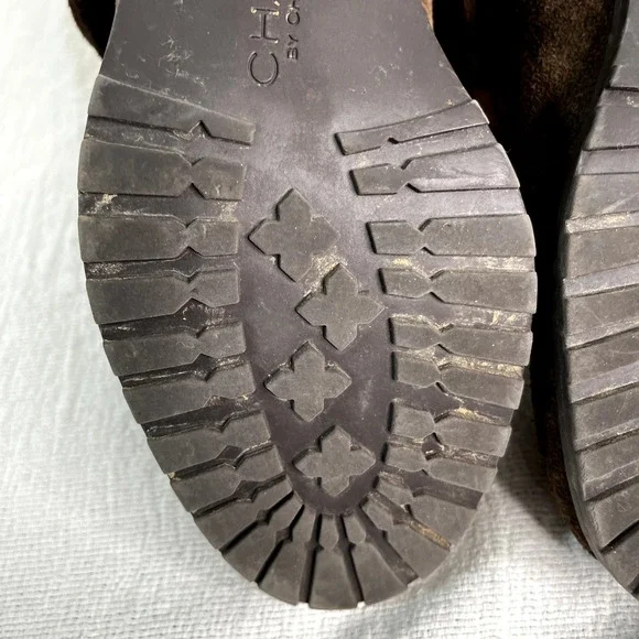 Suede Cowboy Chocolate Brown Boots Plaid Lined Women 5.5 Western Ranch Soft NOTE - Picture 13 of 16